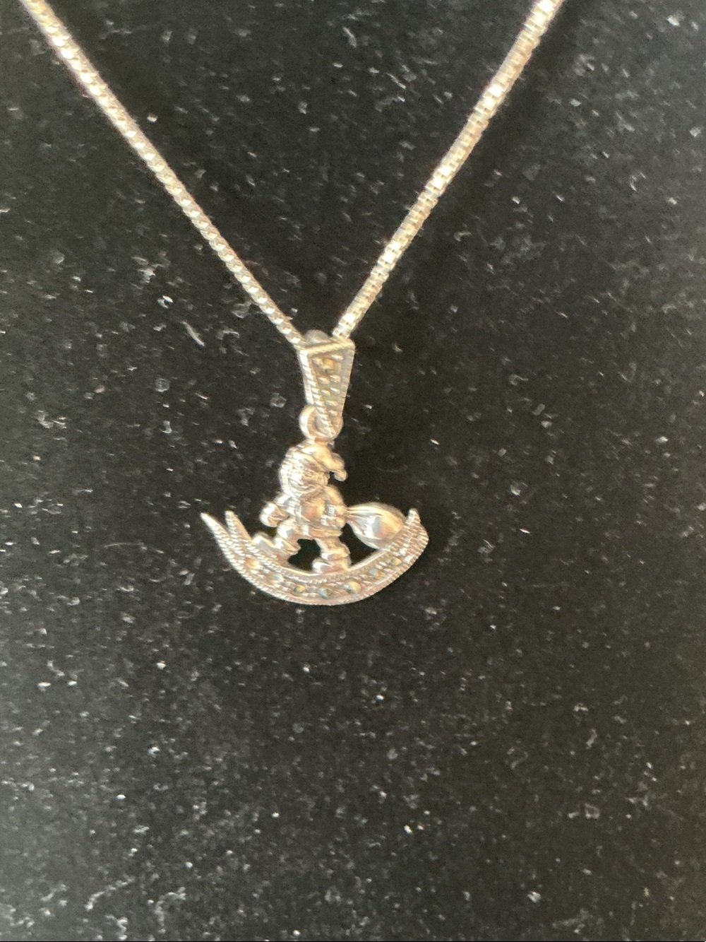 Classic Silver Rocking Horse Pendant Necklace - Women Jewelry